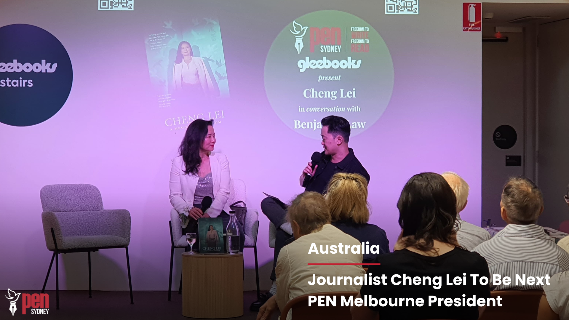 cheng lei new president of pen melbourne